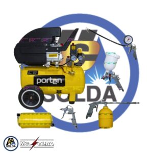 Compresor De 2hp Tanque De 24 Litros Motor 110v Con 5 Accesorios Porten