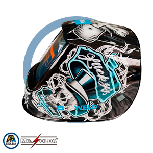 CARETA PANORAMICA CALAVERA NEGRA PROFESIONAL