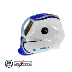 CARETA PROFESIONAL BLANCA CON AZUL